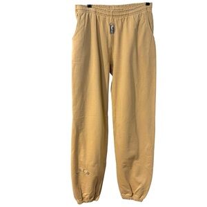 TLC Tan Heavy Fleece 💯 Cotton Athletic Sweatpants Joggers Size Large